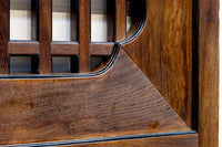 変わりデザイン‼ 升格子窓と鶴亀の絵柄が浮かぶ金具で風情漂う蔵戸 G2478