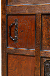 変わりデザイン‼ 升格子窓と鶴亀の絵柄が浮かぶ金具で風情漂う蔵戸 G2478