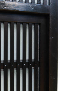 幅1513ミリ 繊細な格子の造りが美しいくぐり戸(裏面ワーロン入り) G2491