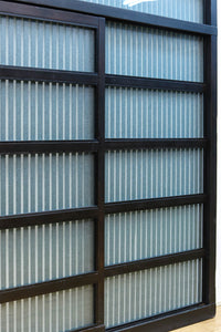 幅1513ミリ 繊細な格子の造りが美しいくぐり戸(裏面ワーロン入り) G2491