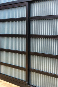 幅1513ミリ 繊細な格子の造りが美しいくぐり戸(裏面ワーロン入り) G2491