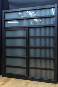 幅1513ミリ 繊細な格子の造りが美しいくぐり戸(裏面ワーロン入り) G2491