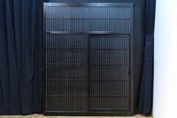 幅1513ミリ 繊細な格子の造りが美しいくぐり戸(裏面ワーロン入り) G2491