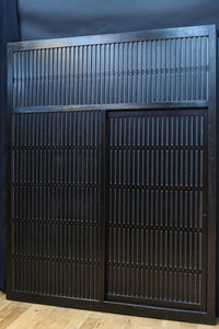 幅1513ミリ 繊細な格子の造りが美しいくぐり戸(裏面ワーロン入り) G2491