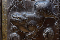 幅1276ミリ 総欅作り‼︎ 大型極上龍虎金具をまとう重厚感溢れる庄内蔵戸 G2494