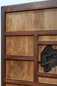 幅1276ミリ 総欅作り‼︎ 大型極上龍虎金具をまとう重厚感溢れる庄内蔵戸 G2494