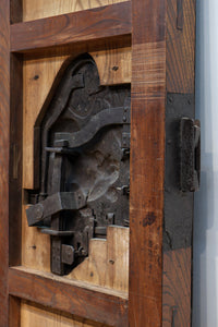 幅1276ミリ 総欅作り‼︎ 大型極上龍虎金具をまとう重厚感溢れる庄内蔵戸 G2494