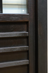 幅1163ミリ!! 大きな升目ですっきりとしたガラス入り格子くぐり戸 G2496