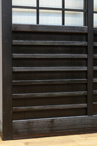 幅1163ミリ!! 大きな升目ですっきりとしたガラス入り格子くぐり戸 G2496