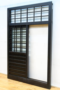 幅1163ミリ!! 大きな升目ですっきりとしたガラス入り格子くぐり戸 G2496