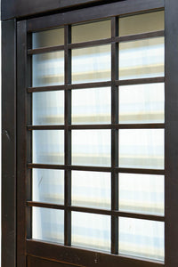 幅1163ミリ!! 大きな升目ですっきりとしたガラス入り格子くぐり戸 G2496