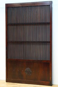 幅1200ミリ 三つ重ね松葉金具で格調ある格子庄内蔵戸 G2522