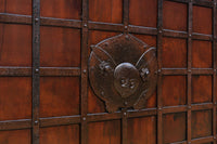 幅1195ミリ うさぎ金具の可愛らしい表情に心和む気品ある大珍品総欅富山蔵戸 G2530