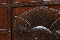 幅1195ミリ うさぎ金具の可愛らしい表情に心和む気品ある大珍品総欅富山蔵戸 G2530