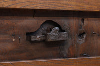 幅1195ミリ うさぎ金具の可愛らしい表情に心和む気品ある大珍品総欅富山蔵戸 G2530