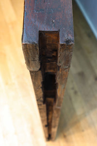 幅1195ミリ うさぎ金具の可愛らしい表情に心和む気品ある大珍品総欅富山蔵戸 G2530