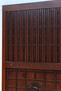 幅1195ミリ うさぎ金具の可愛らしい表情に心和む気品ある大珍品総欅富山蔵戸 G2530