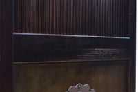 幅1150ミリ、高さ2010ミリ 時代を経た鉄素材が味わい深い総欅富山蔵戸 G2531