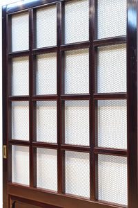 幅1050ミリ 開放感ある升格子の網入り越後蔵戸 G2532