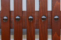 幅1163ミリ、高さ2020ミリ 網入りの小窓を設けた風情ある格子蔵戸 G2533