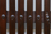 幅1068ミリ、高さ1952ミリ 縁起の良い大黒様の金具が印象的な格子蔵戸 G2534