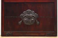 幅1093ミリ 赤みを帯びた色彩に巾着金具が味わいをもたらす総欅富山蔵戸 G2535