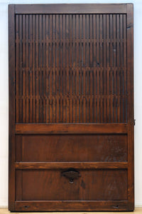 幅1093ミリ 赤みを帯びた色彩に巾着金具が味わいをもたらす総欅富山蔵戸 G2535