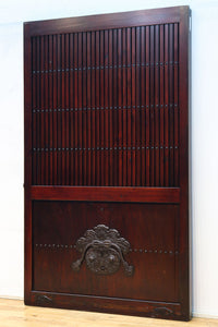 幅1093ミリ 赤みを帯びた色彩に巾着金具が味わいをもたらす総欅富山蔵戸 G2535