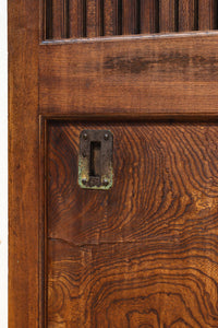 幅1155ミリ!! 上質なけやき材の質感が引き立つ迫力の杢目使いの総欅富山蔵戸 G2537