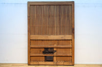 幅1349ミリ 美しい艶色に重厚な鉄板を施した貫禄漂う総欅富山蔵戸 G2539