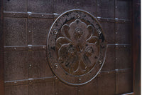 幅1178ミリ高さ2015ミリ!! 鉄金具を多用した重厚感溢れる総欅富山蔵戸 G2541