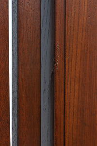 幅900ミリ スリム幅!! 上品な漆の艶色に装飾金具が華を添える総欅格子蔵戸 G2548