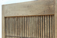 幅850ミリ 稀少幅!! 古色が加わった風合い豊かな木地色の総欅格子蔵戸 G2550