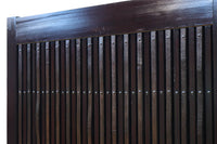 幅1148ミリ 帯鉄格子と巾着金具で貫録のある縦格子富山蔵戸 G2555