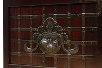 幅1148ミリ 帯鉄格子と巾着金具で貫録のある縦格子富山蔵戸 G2555