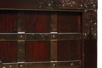 幅1148ミリ 帯鉄格子と巾着金具で貫録のある縦格子富山蔵戸 G2555