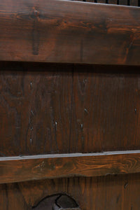 幅1148ミリ 帯鉄格子と巾着金具で貫録のある縦格子富山蔵戸 G2555