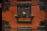 欅杢目が美しい堅牢な造りの風格溢れる越後帳場箪笥 BB3266