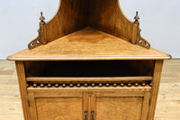 珍品!! 優美な杢目を魅せる優雅な佇まいのコーナー用飾り棚 BB3280