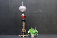 色ガラスが素敵な高脚デザインのオイルランプ DC4138