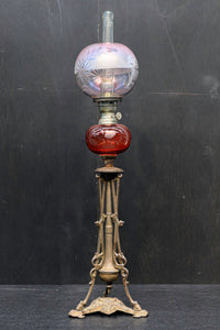 色ガラスが素敵な高脚デザインのオイルランプ DC4138