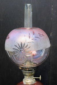 色ガラスが素敵な高脚デザインのオイルランプ DC4138