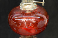 色ガラスが素敵な高脚デザインのオイルランプ DC4138