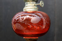 色ガラスが素敵な高脚デザインのオイルランプ DC4138