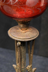 色ガラスが素敵な高脚デザインのオイルランプ DC4138