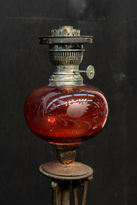 色ガラスが素敵な高脚デザインのオイルランプ DC4138