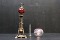 色ガラスが素敵な高脚デザインのオイルランプ DC4138