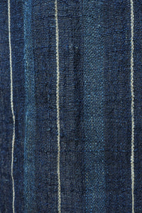 藍色のストライプ柄で涼し気な麻の暖簾 DC7769