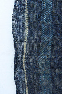 藍色のストライプ柄で涼し気な麻の暖簾 DC7769