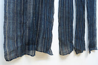 藍色のストライプ柄で涼し気な麻の暖簾 DC7769